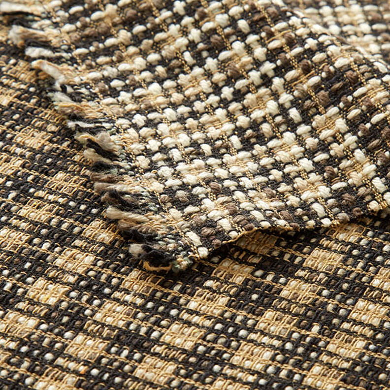 Mezcla de lana para abrigos a cuadros – beige/negro,  image number 5