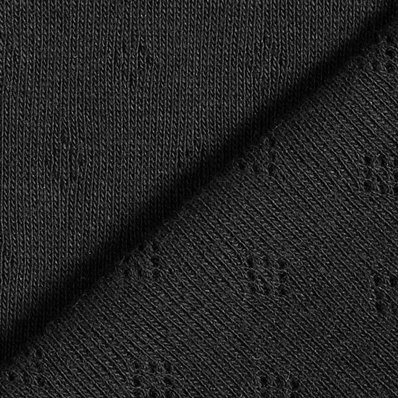 Jersey de punto fino con patrón de agujeros – negro,  image number 3