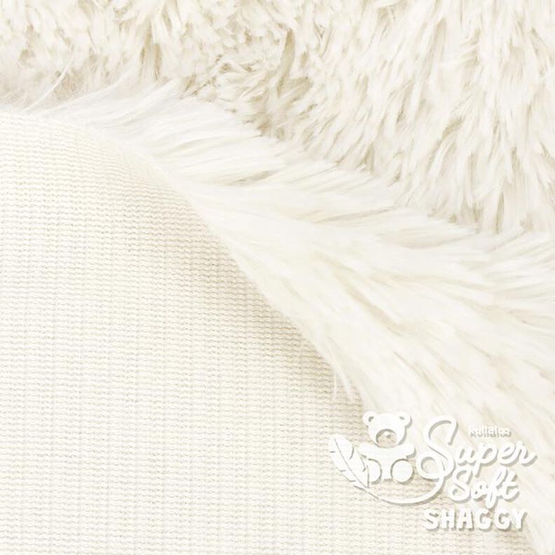 Felpa peluda SHAGGY [1 M X 0,75 M | Flor: 20 MM] - blanco natural  | Kullaloo,  image number 3