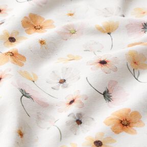GOTS Tela de jersey de algodón Prado con flores Impresión digital – beige, 