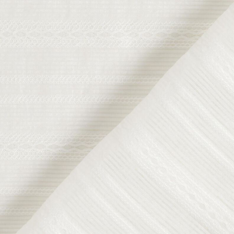 Material de blusa ligera con rayas transparentes – blanco,  image number 4