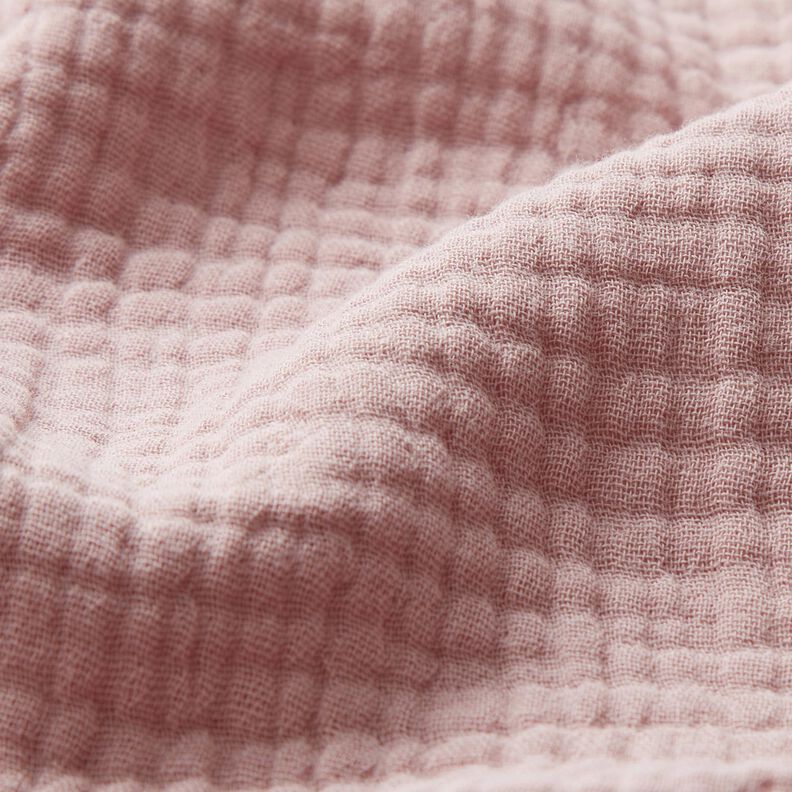 GOTS Muselina de algodón de tres capas – rosa viejo claro,  image number 3
