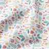 Tela de algodón PercalPequeñas flores y hojas – rosa/amarillo,  thumbnail number 2