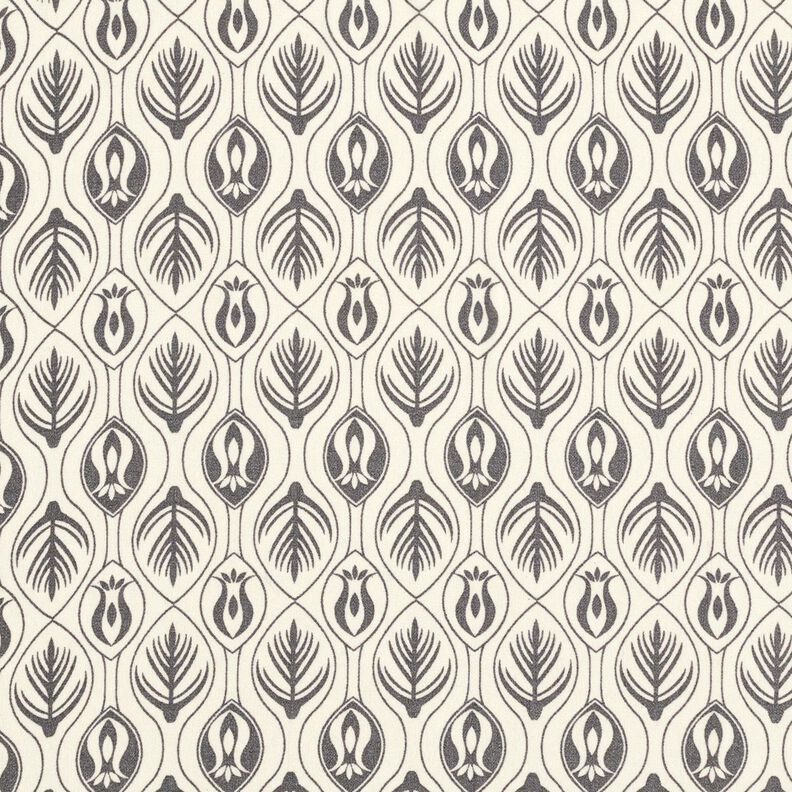 Gasa con patr&oacute;n art d&eacute;co &ndash; negro/blanco,  image number 1