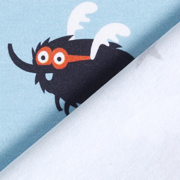 Tela de jersey de algodón Monstruos superhéroes | PETIT CITRON – azul baby,  image number 4
