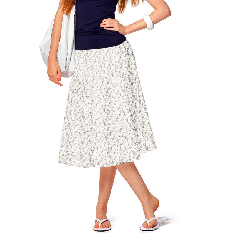 Popelina de algodón Ramas y hojas – blanco/anémona,  image number 6