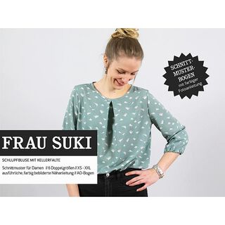 FRAU SUKI - Blusa slip-on con pliegues invertidos, Studio Schnittreif  | XS -  XXL, 
