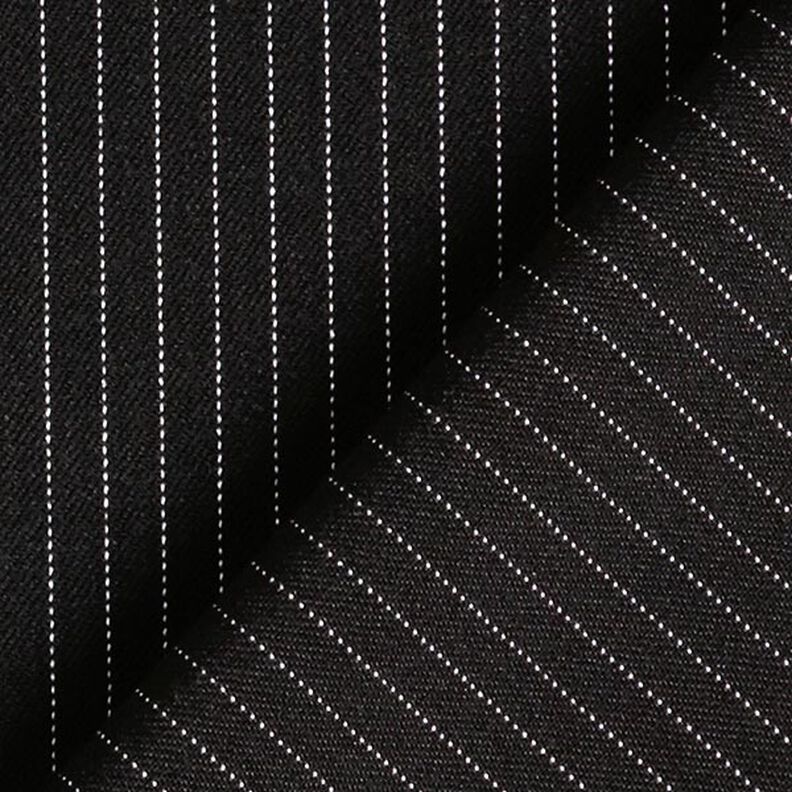 Tela para traje Rayas verticales tejidas Fina 5 mm – negro,  image number 3