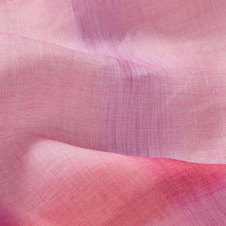 Gasa de ramio con cuadros tie-dye – rosa intenso,  image number 3