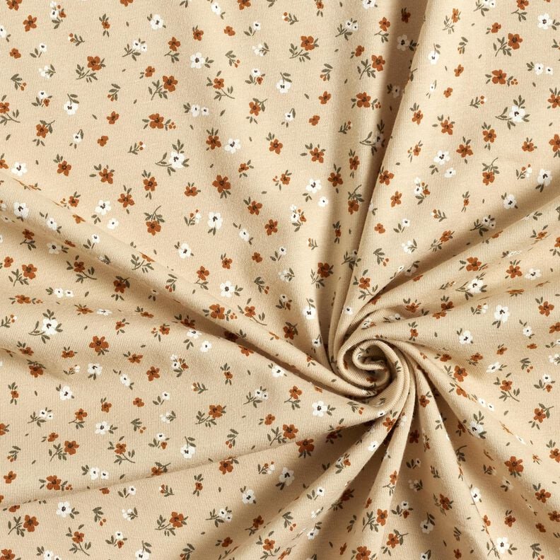 Tela de jersey de algod&oacute;n Mil flores &ndash; arena,  image number 3