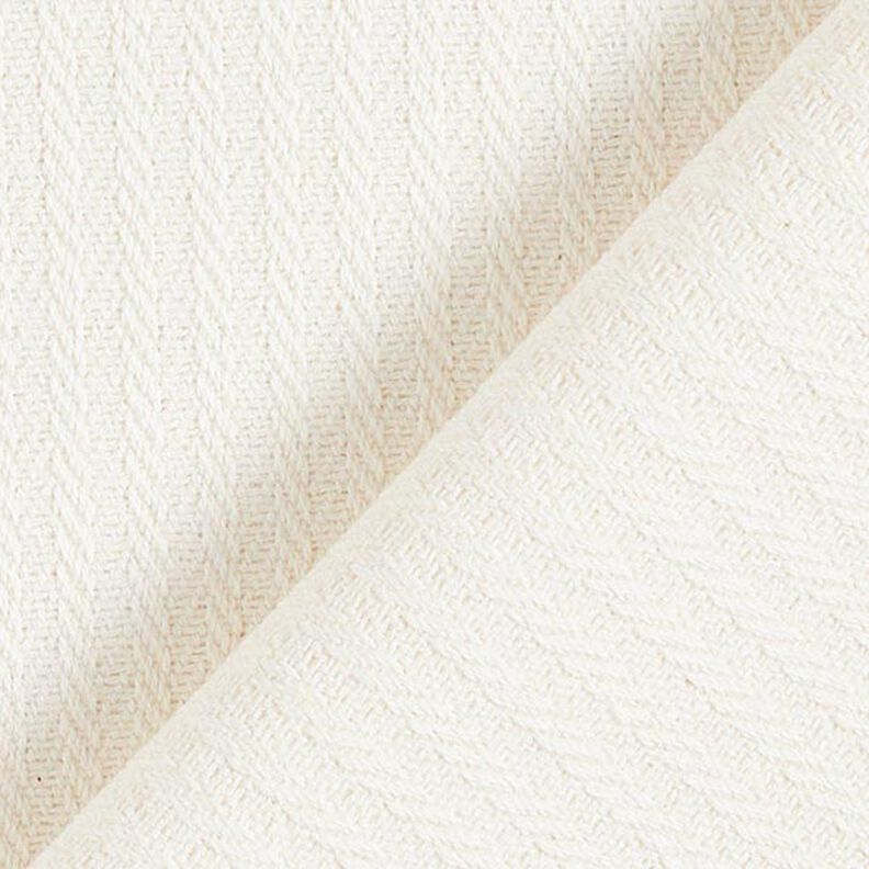 Tela decorativa Jacquard Rayas sutiles – blanco lana,  image number 3