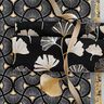 Tela decorativa Jacquard pequeños compartimentos – negro/dorado,  thumbnail number 6