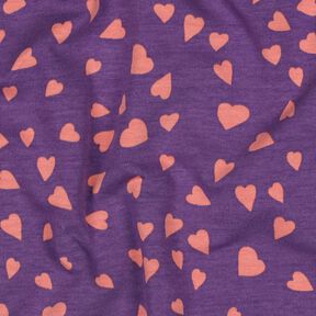 Tela veraniega Corazones | Poppy Fabrics – lila/rosa antiguo, 