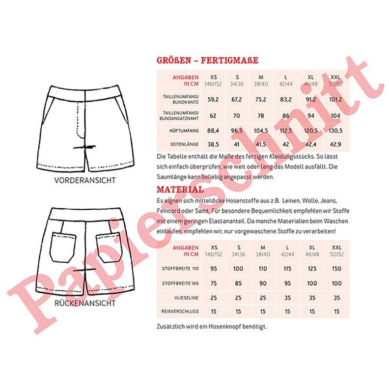 FRAU GIULIA pantalones cortos con cremallera | Studio Schnittreif | XS-XXL,  image number 13