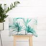 Tela decorativa Panama Hoja de palmera &ndash; blanco/verde esmeralda,  thumbnail number 6