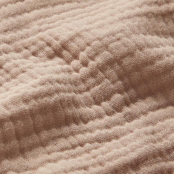 GOTS Muselina de algodón de tres capas – beige oscuro,  image number 3