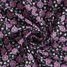 Tela de viscosa Mar de flores – negro/violeta pastel,  thumbnail number 3