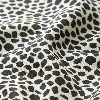 Tela decorativa Panama media Estampado de leopardo – negro/naturaleza, 