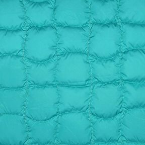 Tela acolchada Cuadrados ondulados – azul agua/púrpura, 