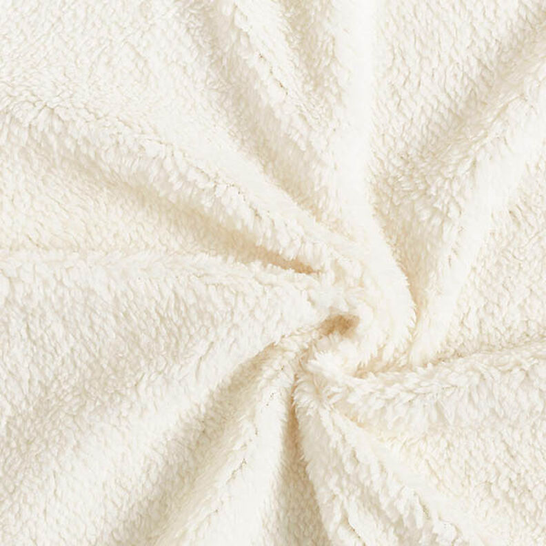 Piel sintética Tela de peluche – blanco lana,  image number 1