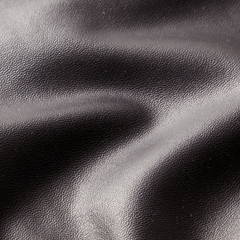 Piel sintética elástica lisa – negro,  image number 2