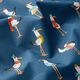 Tela de algodón cretona gaviotas – azul marino,  thumbnail number 2