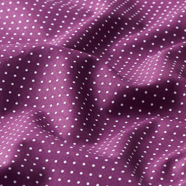 Popelina de algodón puntos pequeños – rojo lila/blanco,  image number 2