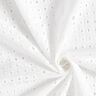 Tela de algodón con adornos bordados con ojales – blanco,  thumbnail number 3