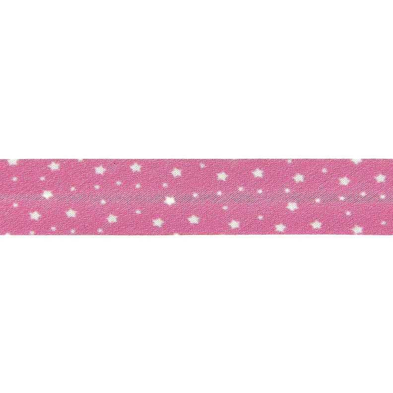 Cinta al biés Estrellas Algodón orgánico [20 mm] – pink,  image number 1