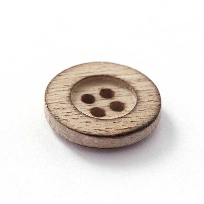 Botón de madera 4 agujeros – naturaleza,  image number 2