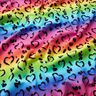 Tela de jersey de algodón Leopardo corazones arcoíris | Glitzerpüppi – negro/mezcla de colores,  thumbnail number 1
