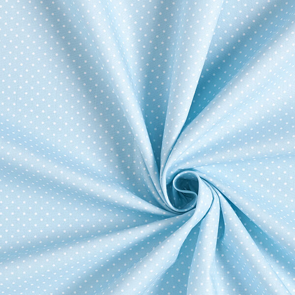 Popelina de algodón puntos pequeños – azul claro/blanco,  image number 3