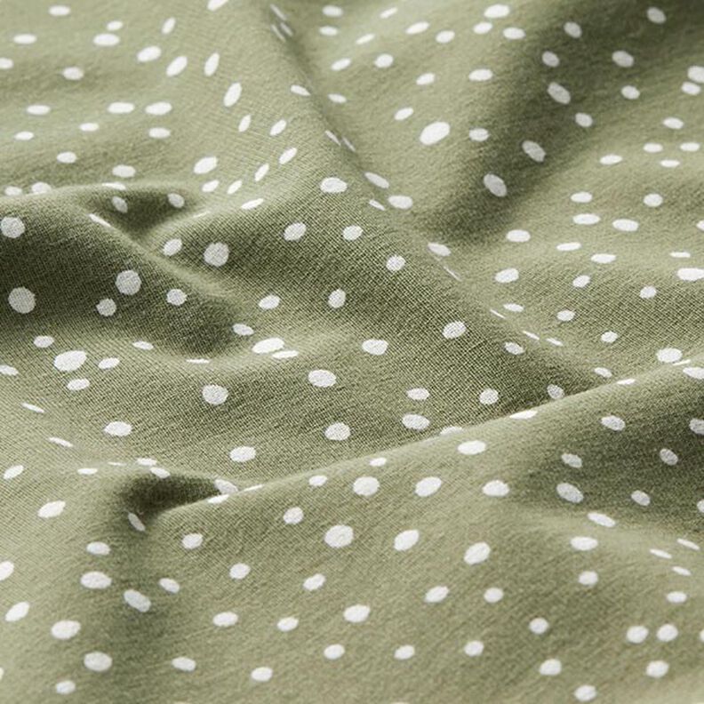 Tela de jersey de algodón Puntos irregulares – caqui,  image number 2