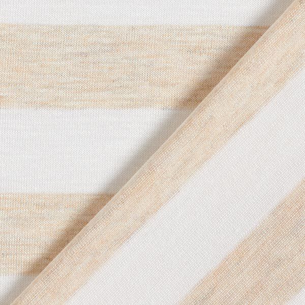 Tela de jersey de viscosa Bloques de rayas – naturaleza/blanco,  image number 4