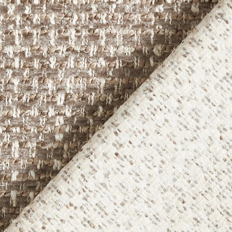 Tela de tapicería Estilo bouclé colorido – marrón oscuro/beige claro,  image number 3