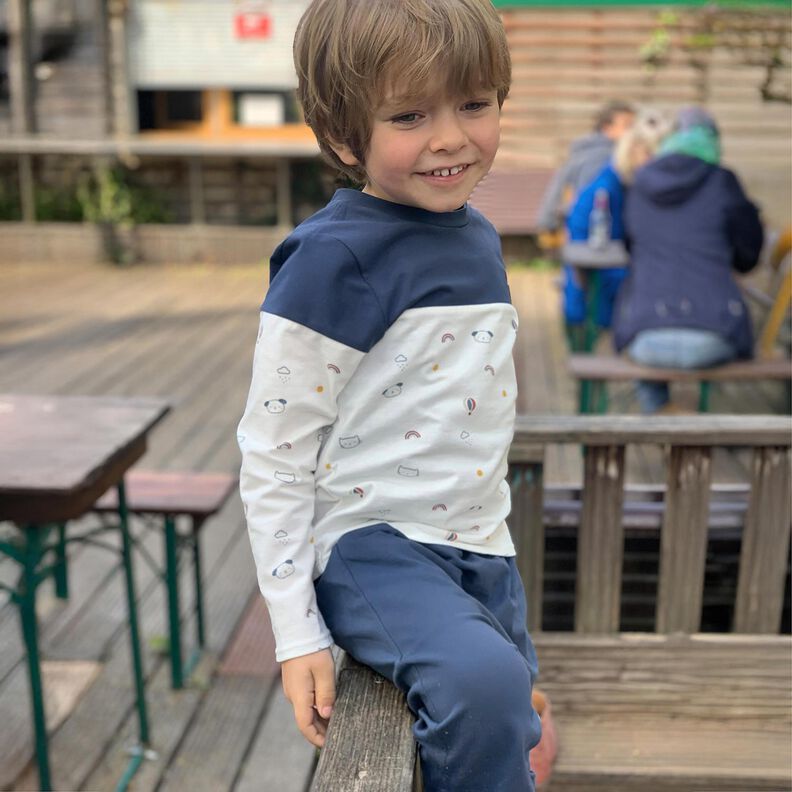 Tela de jersey de algod&oacute;n Uni mediano &ndash; azul oc&eacute;ano,  image number 6