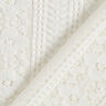 Encaje elástico rayas y flores – blanco lana,  thumbnail number 4