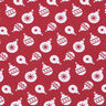 Jersey de algodón con bolas de árbol de Navidad – carmín,  thumbnail number 1