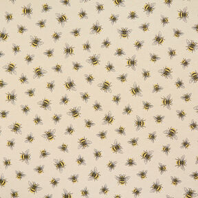 Tela decorativa Tapiz Enjambre de abejas – beige claro/amarillo, 