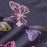 Tela de jersey de algodón Mariposas brillantes – azul negro,  thumbnail number 4