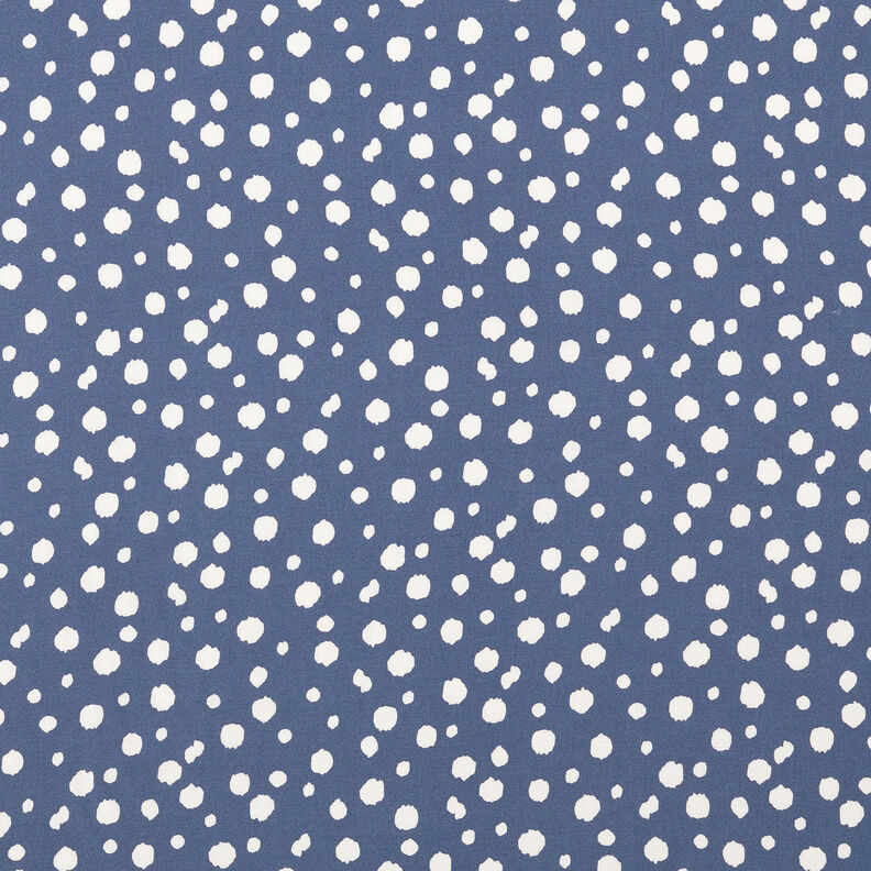 Tela de viscosa con puntos irregulares – azul metálico/blanco,  image number 1