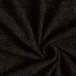 Chenilla Jacquard de punto Brillante – negro/plata antigua metalizada, 