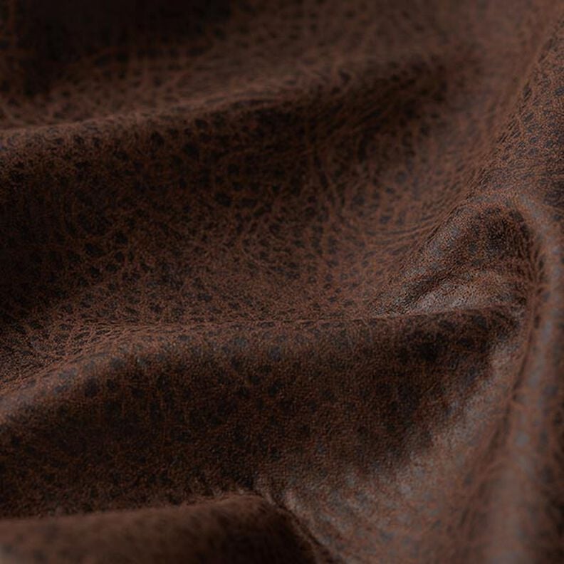 Tela de tapicería Imitación de piel – marrón oscuro,  image number 2