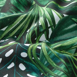Tela decorativa Panamá media Hojas de palmera – verde, 