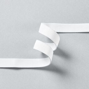 Cinta el&aacute;stica lisa [3 m | 15 mm] &ndash; blanco, 