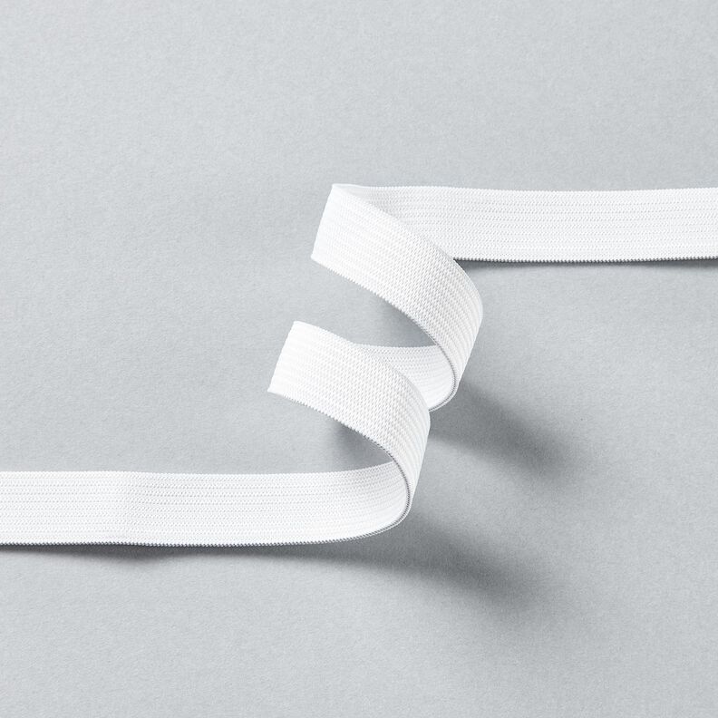 Cinta el&aacute;stica lisa [3 m | 15 mm] &ndash; blanco,  image number 2