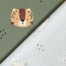 Tela de jersey de algodón Caras de leopardo  – pino,  thumbnail number 4