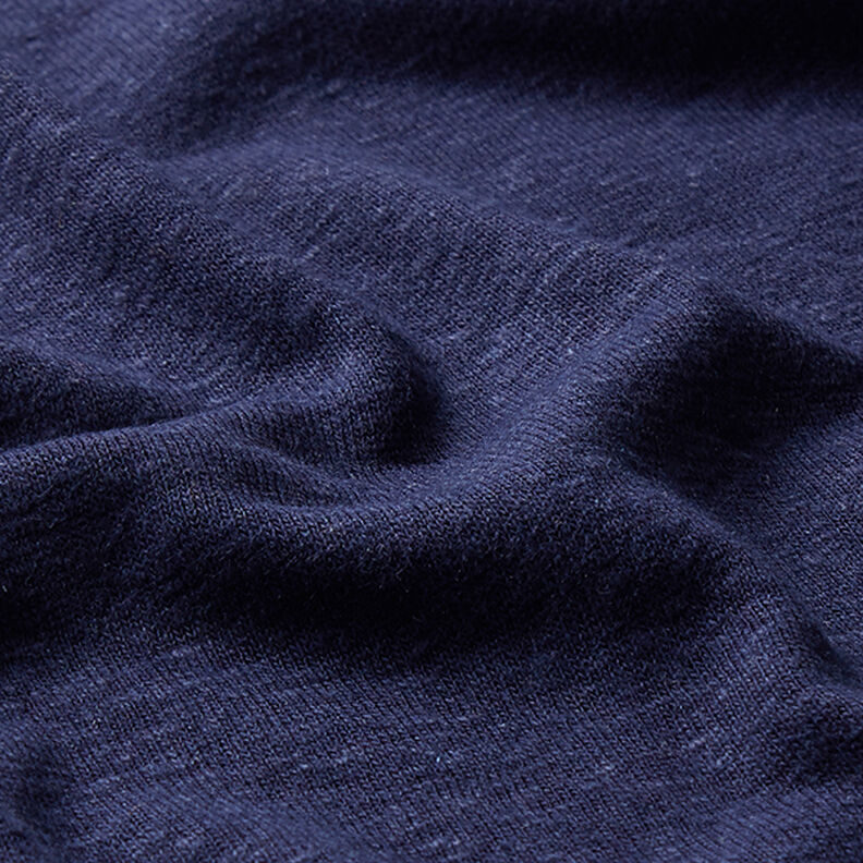 Punto fino mezcla de lino y viscosa – azul marino,  image number 2