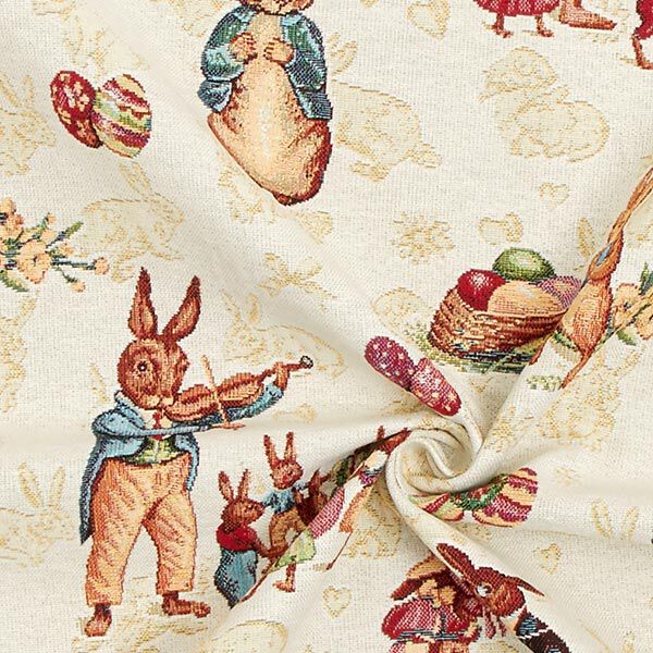 Jacquard tapiz Familia de conejos de pascua,  image number 3