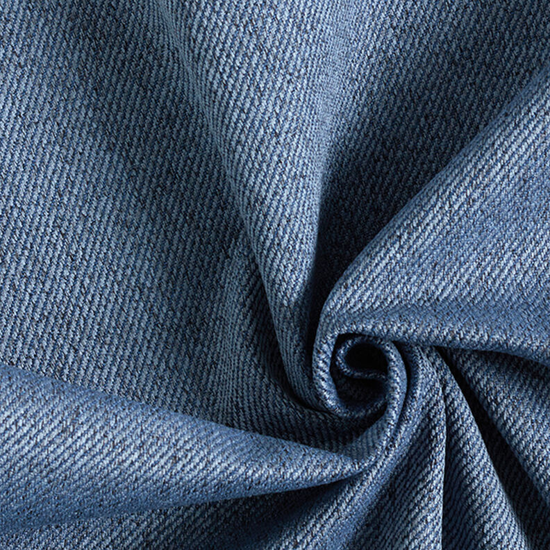 Tela de tapicería Aspecto de sarga – azul metálico,  image number 1